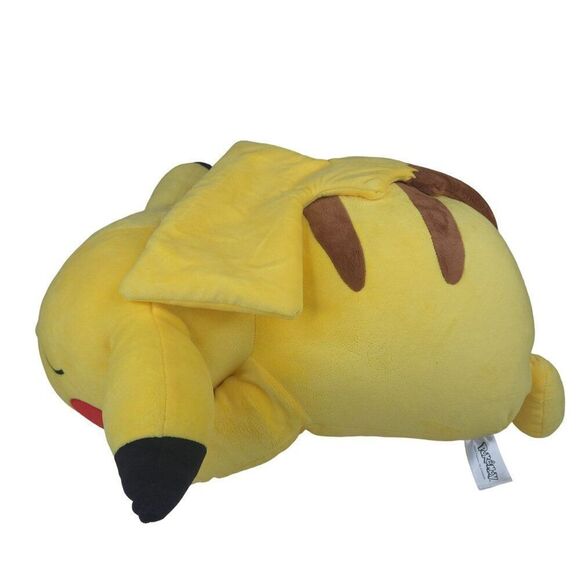 Pokemon Pikachu Sleeping Plush Toy 2021 Soft Cuddly Jumbo 18" Pillow Buddy - Picture 2 of 6